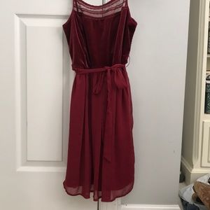 Red velvet dress